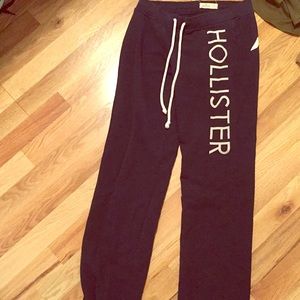 Hollister blue and white small sweatpants